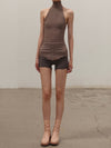 Marc Le Bihan 24913 stretch boxer collection 10 meters of silk shrunk handmade in France MLB-24913-marron glace